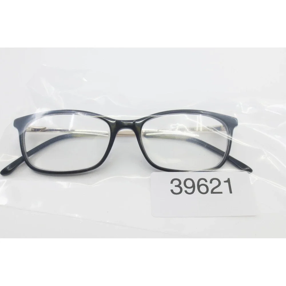 M America MU217 BLK Black Gold Rectangular Eyeglasses Frames 52-16-140